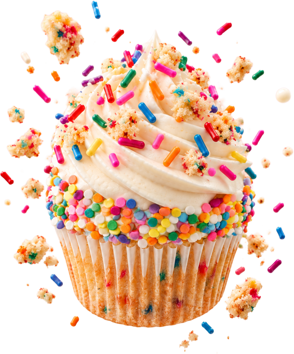 Birthday Cake Loaded Cupcake
